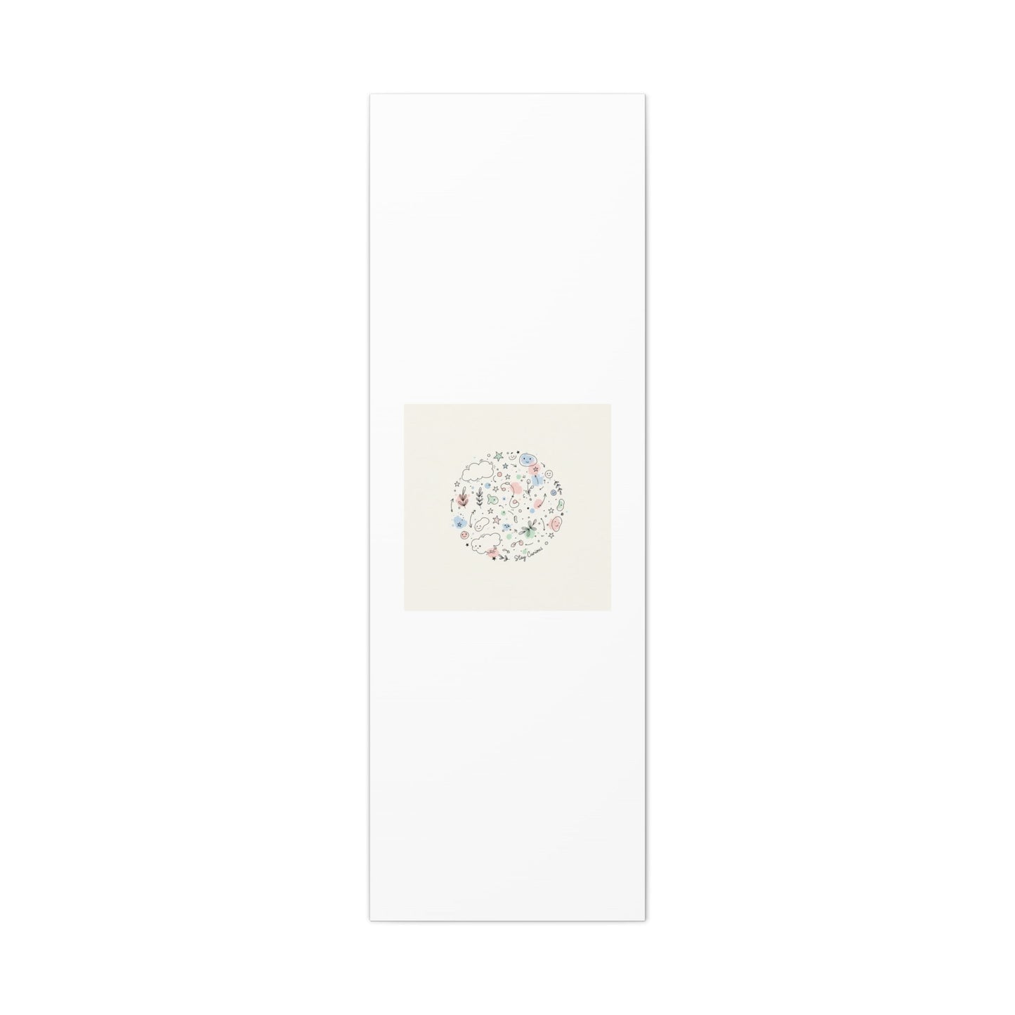 Doodle Circle Line Drawing Matte Canvas, Hand-Drawn Sketch Art