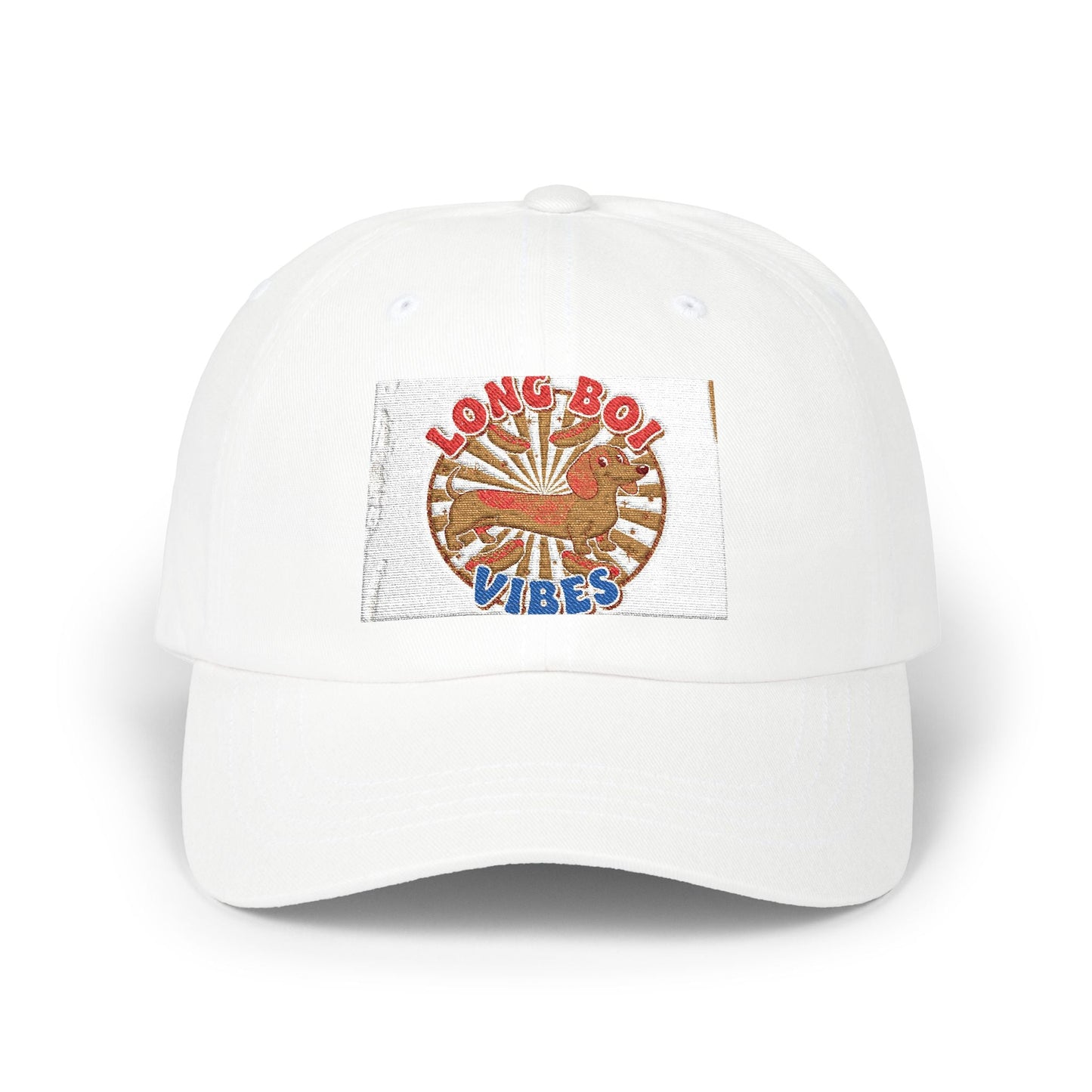 Funny Weiner Dog Meme Classic Dad Cap — Long Boy Graphic