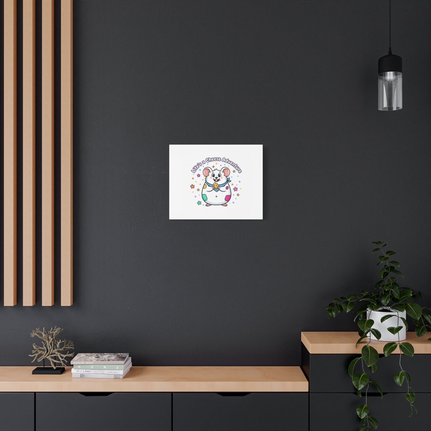 Life's a Cheese Adventure Canvas | Rodent-Core rat art print