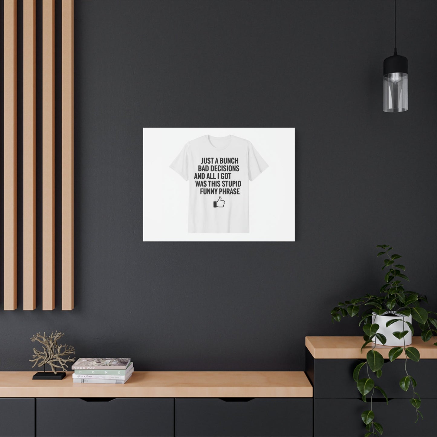self-deprecating quote Canvas | sarcastic introvert wall art, anxiety humor