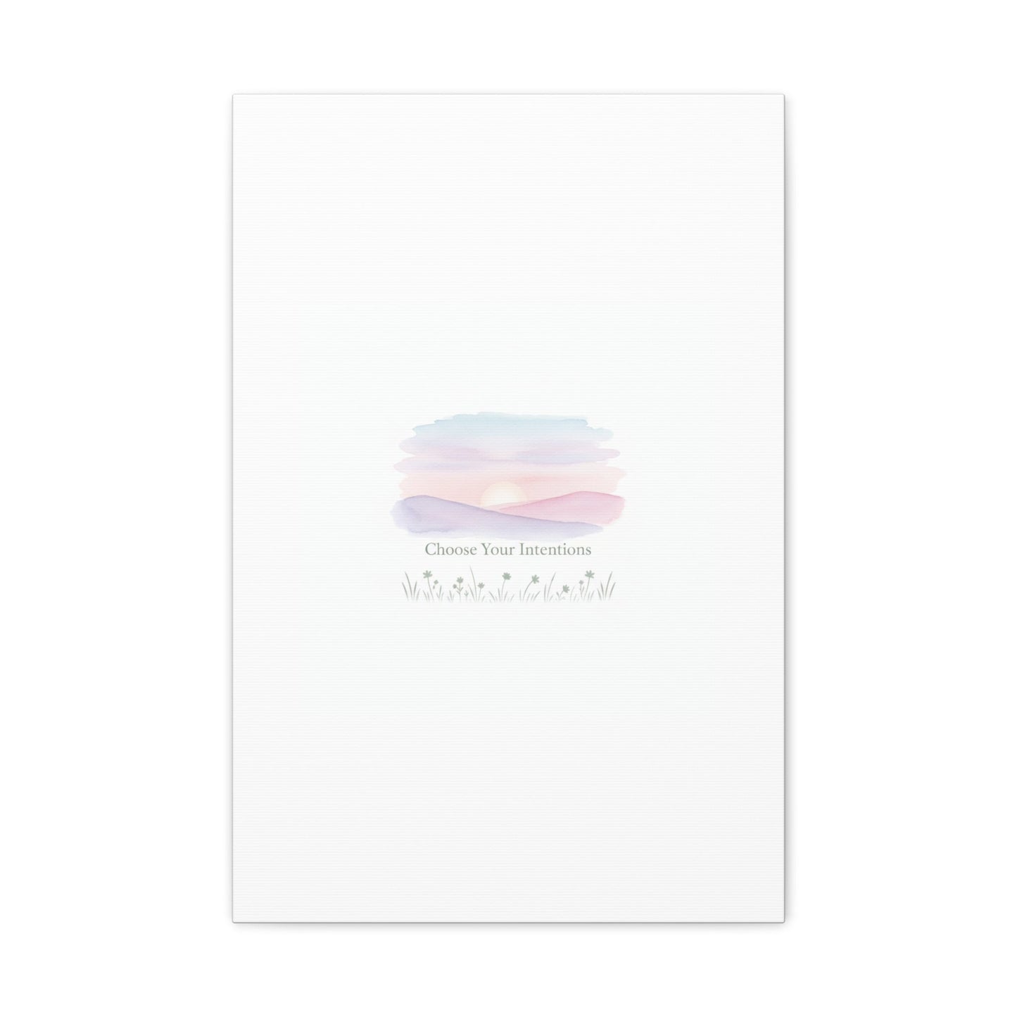 Choose Your Intentions Canvas, soft wellness poster, pastel gradient mindfulness art