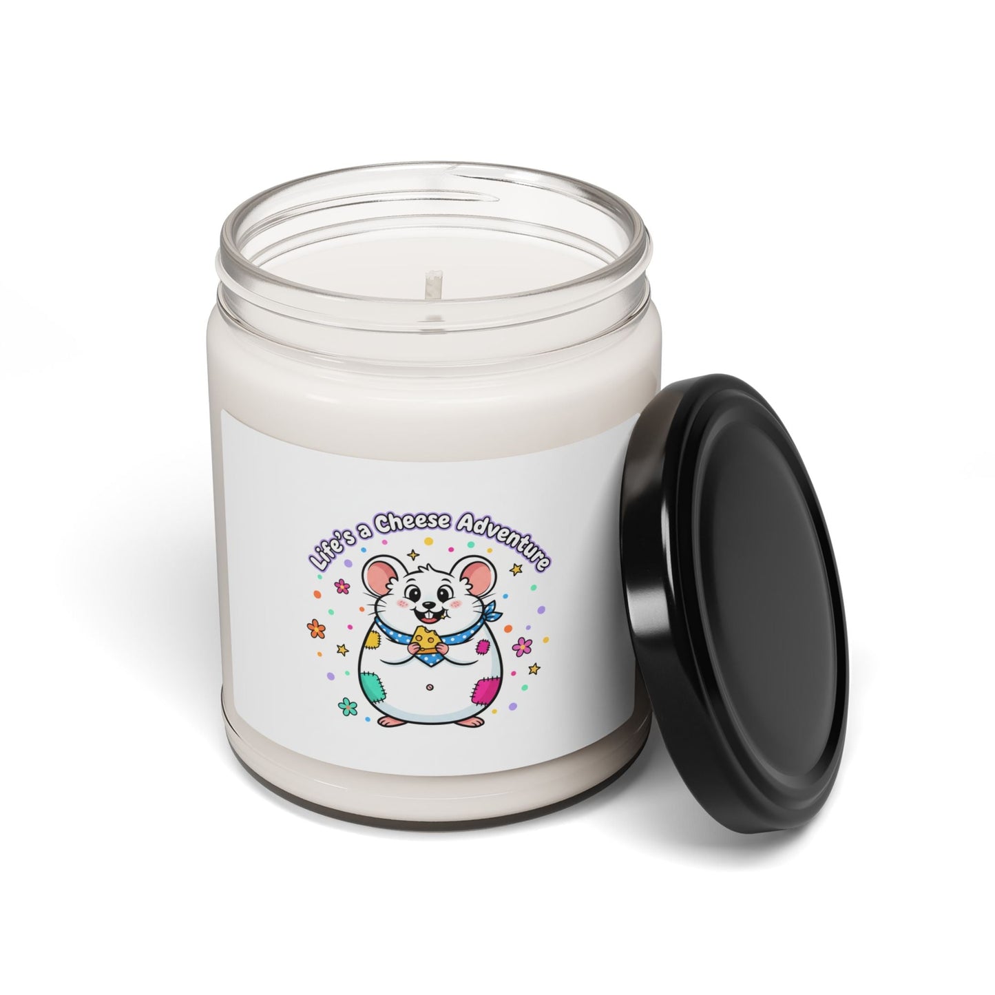 Cute Cheese Mouse Candle | Scented Soy Candle, Rodent-Core, Quirky Animal