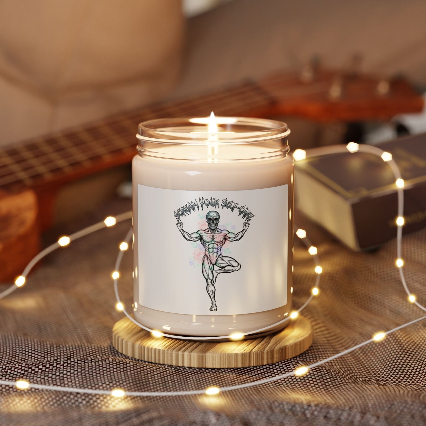 Hard Rock Self-Care Candle | Soy Candle, gothic wellness quote
