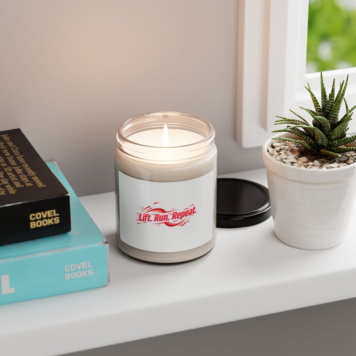 Lift Run Repeat Candle | Scented Soy Candle, 9oz, Fitness Motivation