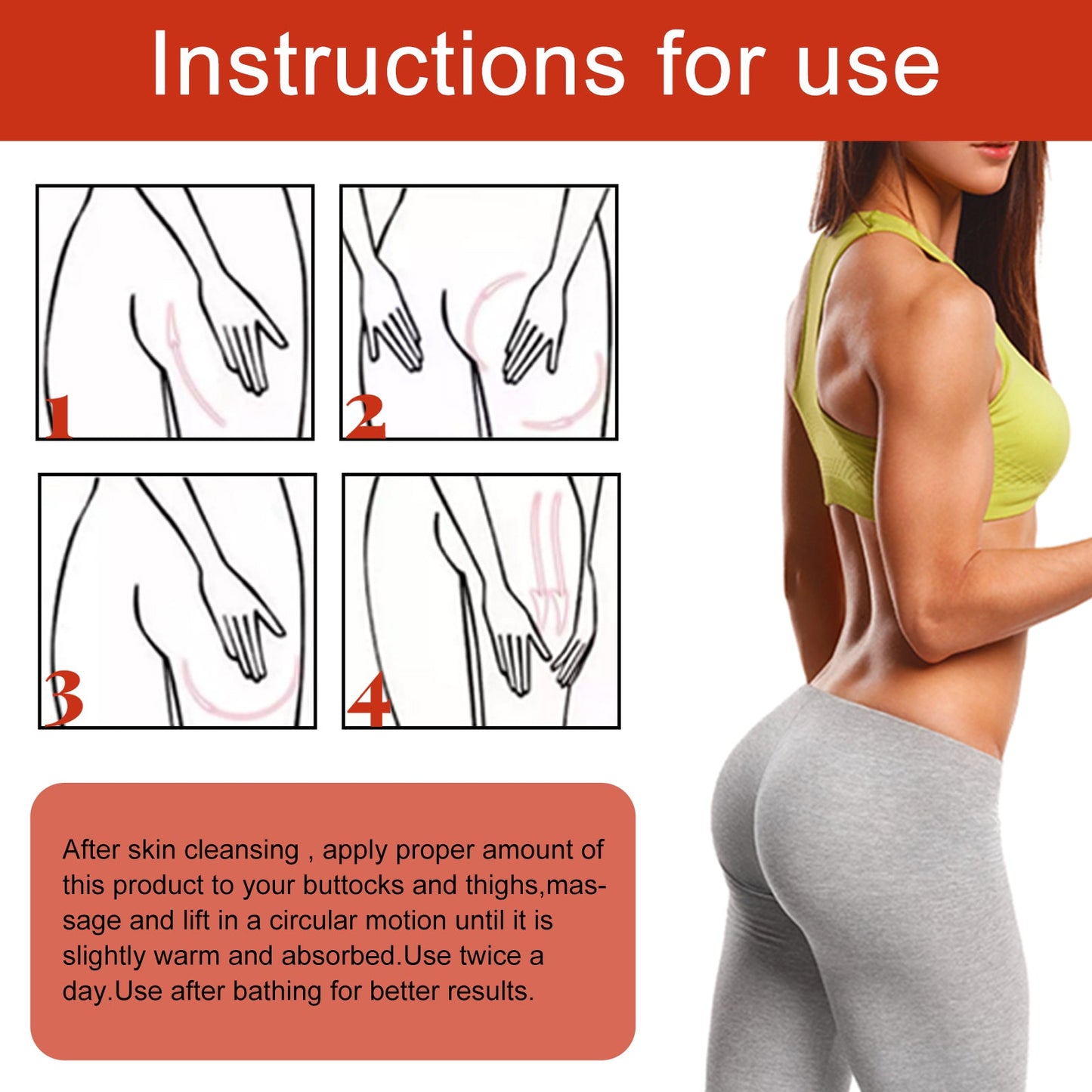 Body Sculpting Oil, Firming Buttocks Skin Body Care For Buttocks Accentuating Curves Lifting Oil