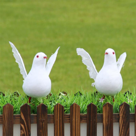 1PC Decorative Dove Artificial Foam Feather White