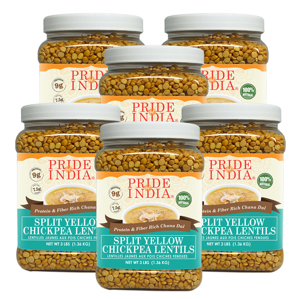 Indian Split Yellow Chickpea Lentils - Protein & Fiber Rich Chana Dal Jar