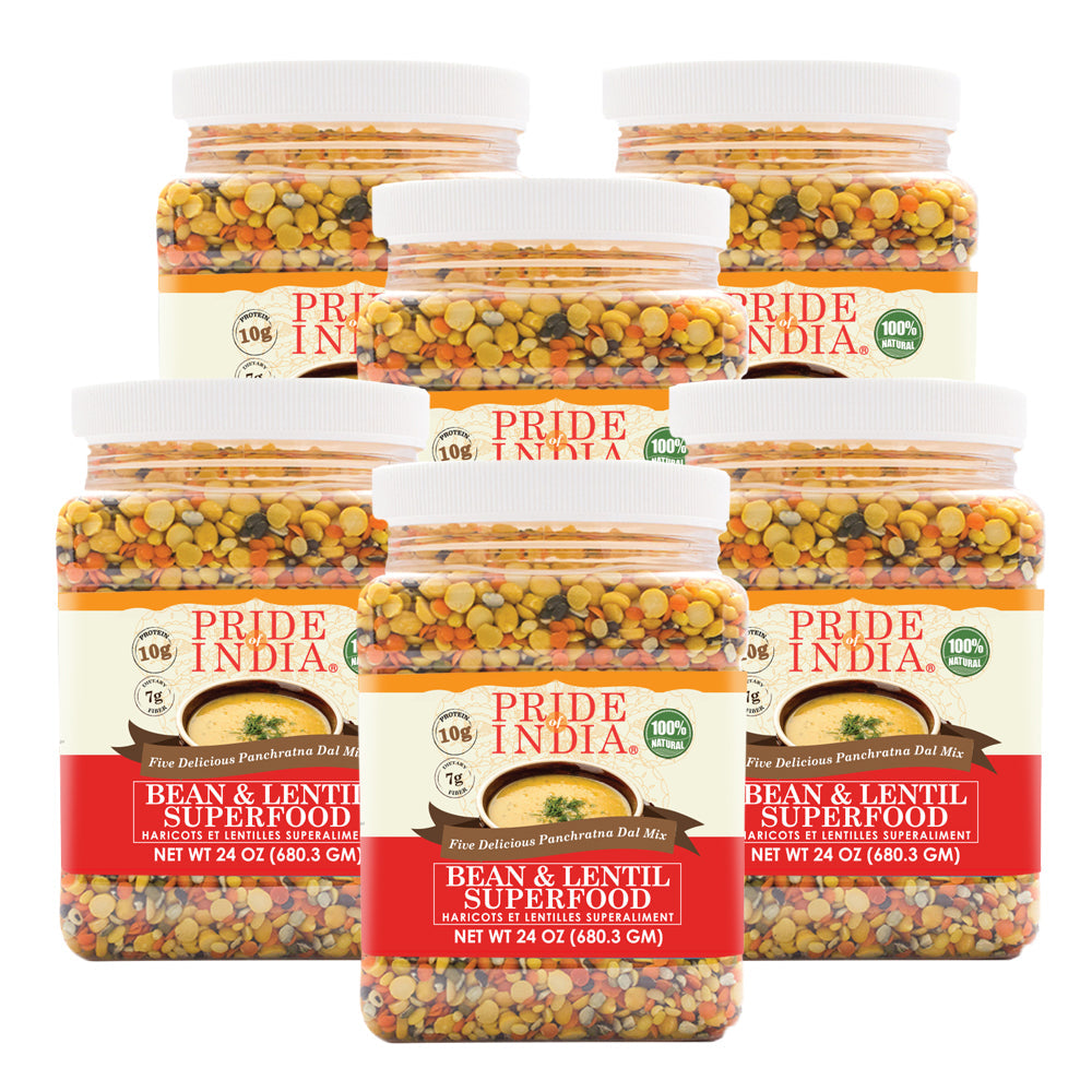 Indian Bean & Lentil Superfood - Five Delicious Panchratna Dal Mixed Jar