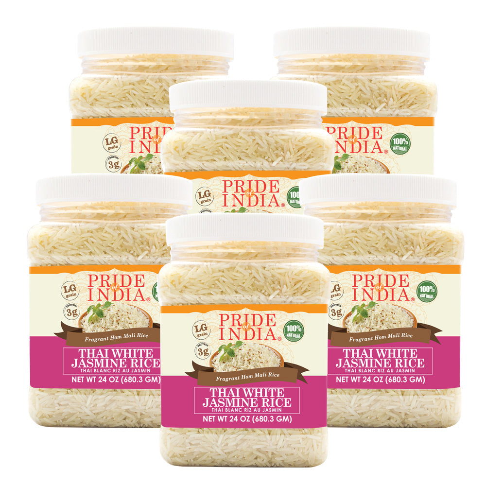 Thai White Jasmine Rice - Hom Mali Fragrant Long Grain Jar
