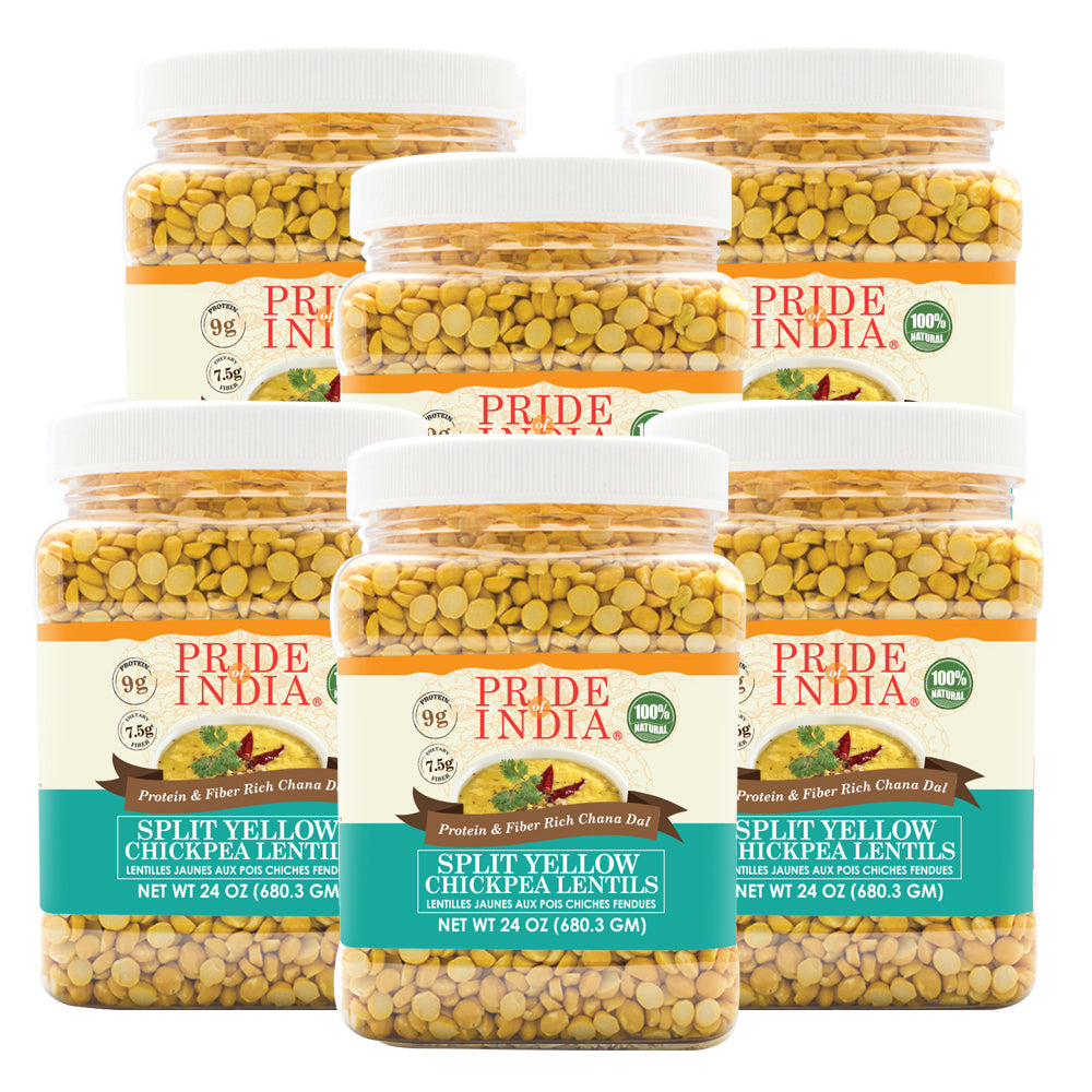 Indian Split Yellow Chickpea Lentils - Protein & Fiber Rich Chana Dal Jar