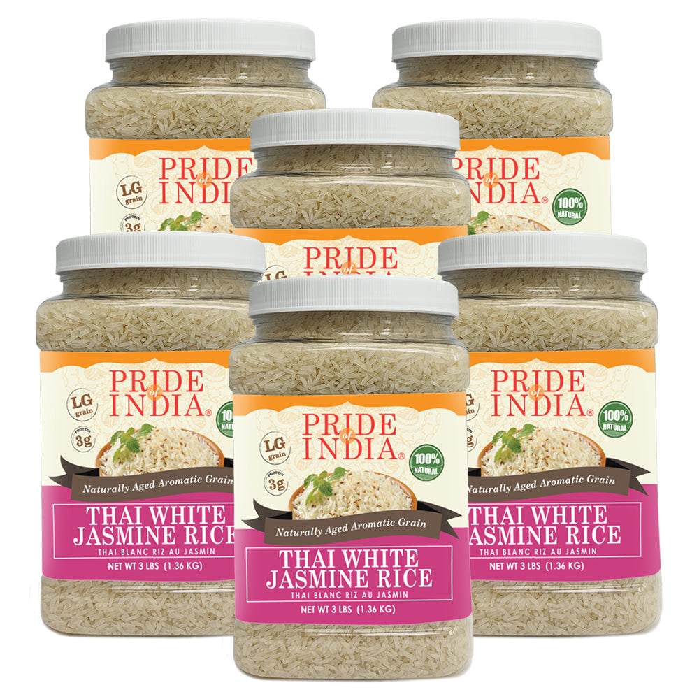 Thai White Jasmine Rice - Hom Mali Fragrant Long Grain Jar