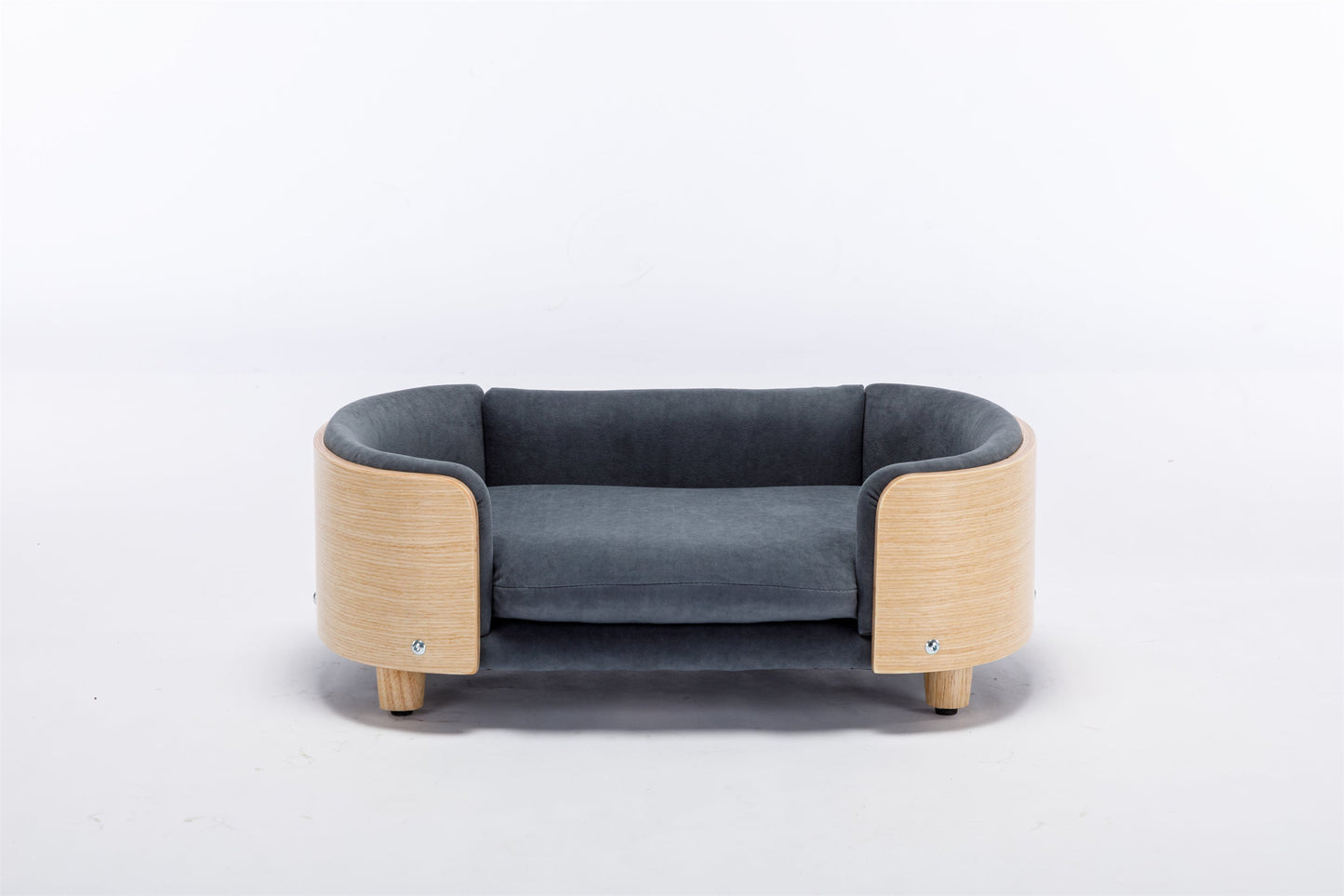 Scandinavian Style Elevated Dog Bed Pet Sofa with Solid Wood Legs and
