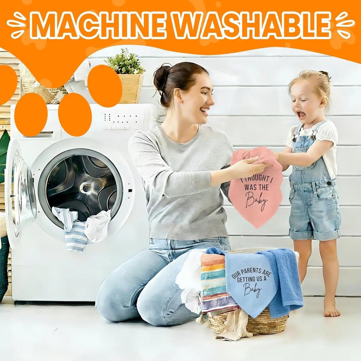 2 Pack Dog Pregnancy Announcement Bandanas Blue Pink Gender Reveal