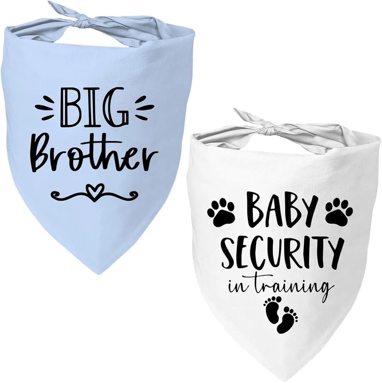 2 Pack Dog Pregnancy Announcement Bandanas Blue Pink Gender Reveal