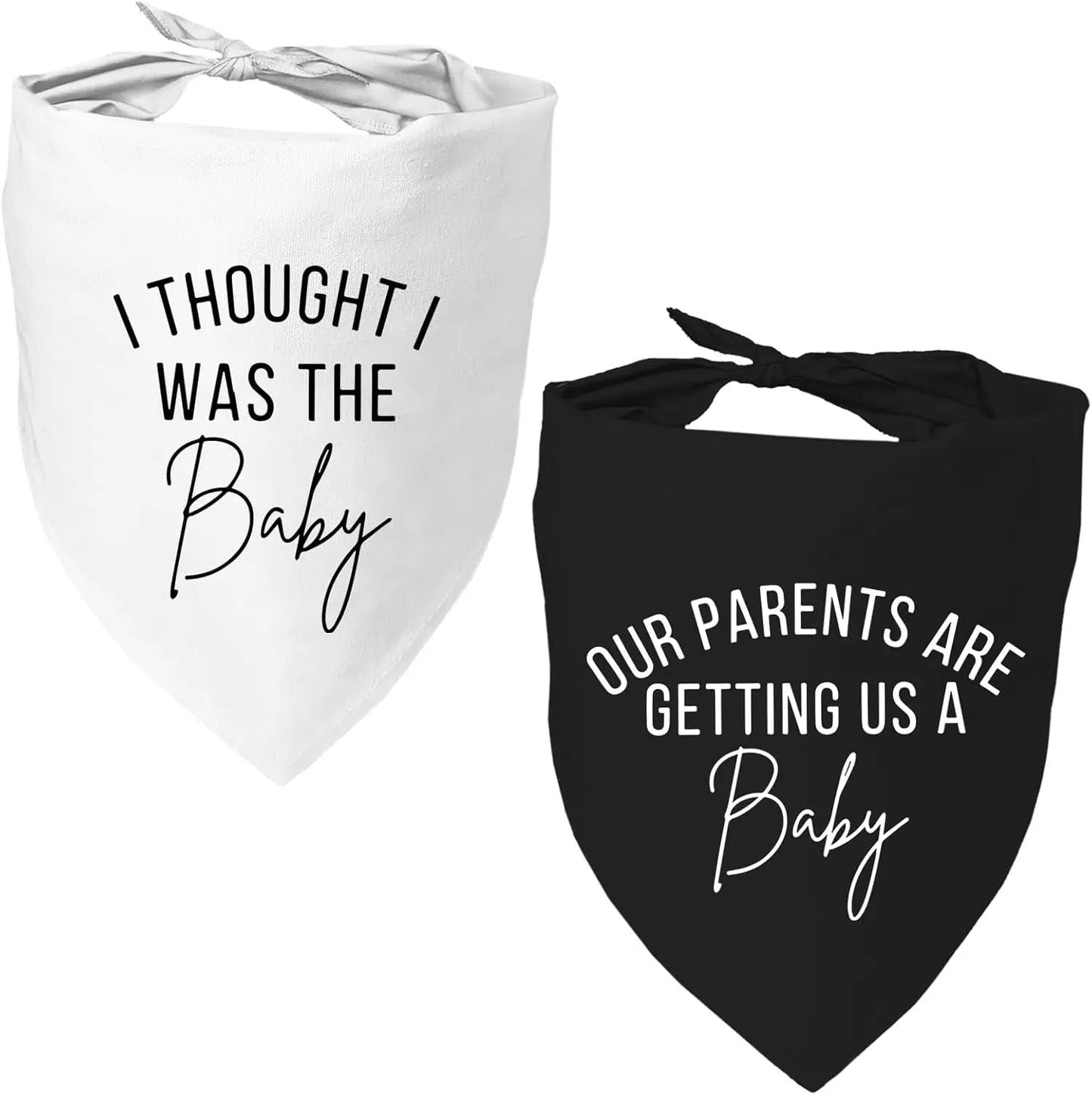 2 Pack Dog Pregnancy Announcement Bandanas Blue Pink Gender Reveal