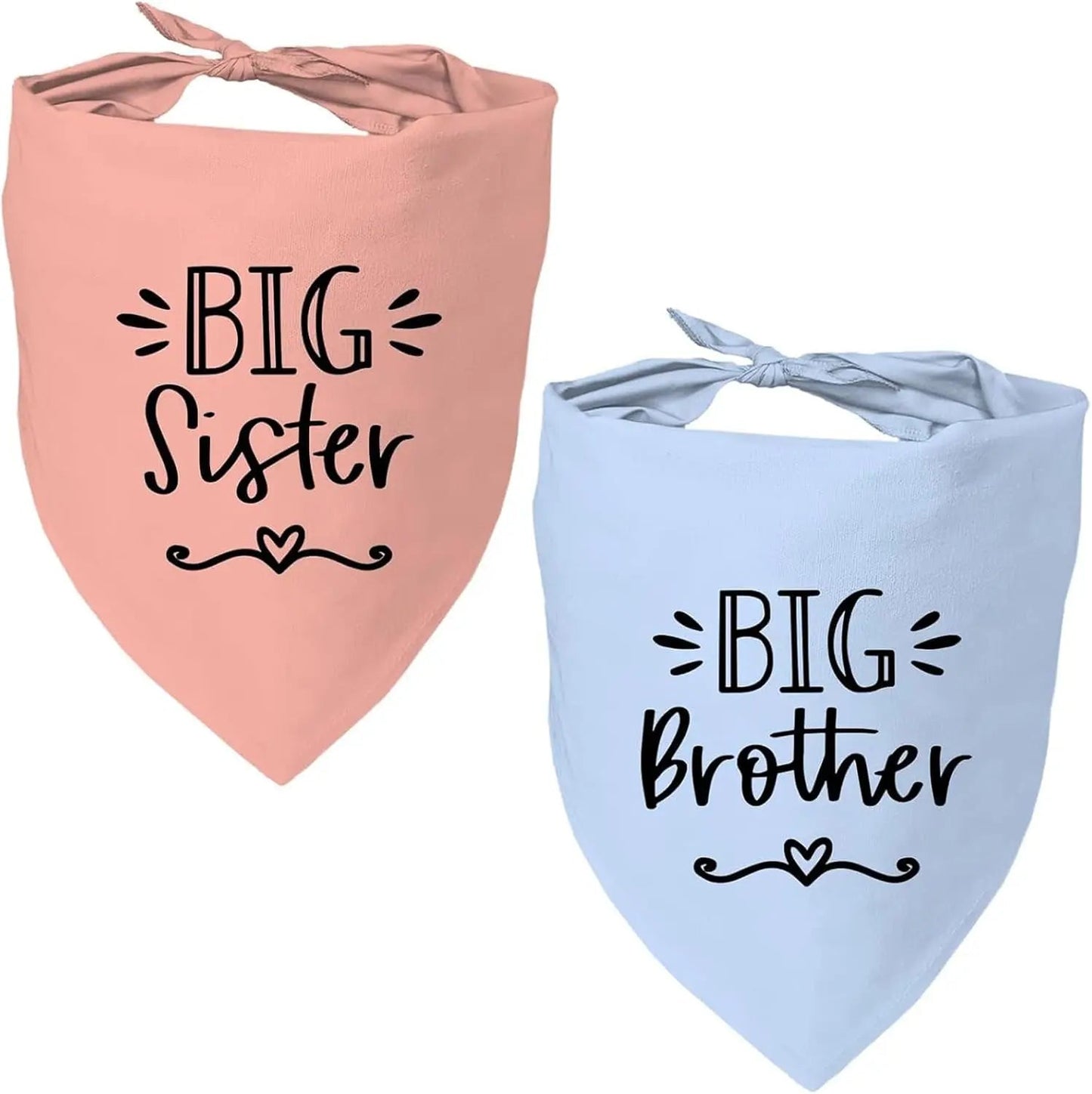 2 Pack Dog Pregnancy Announcement Bandanas Blue Pink Gender Reveal