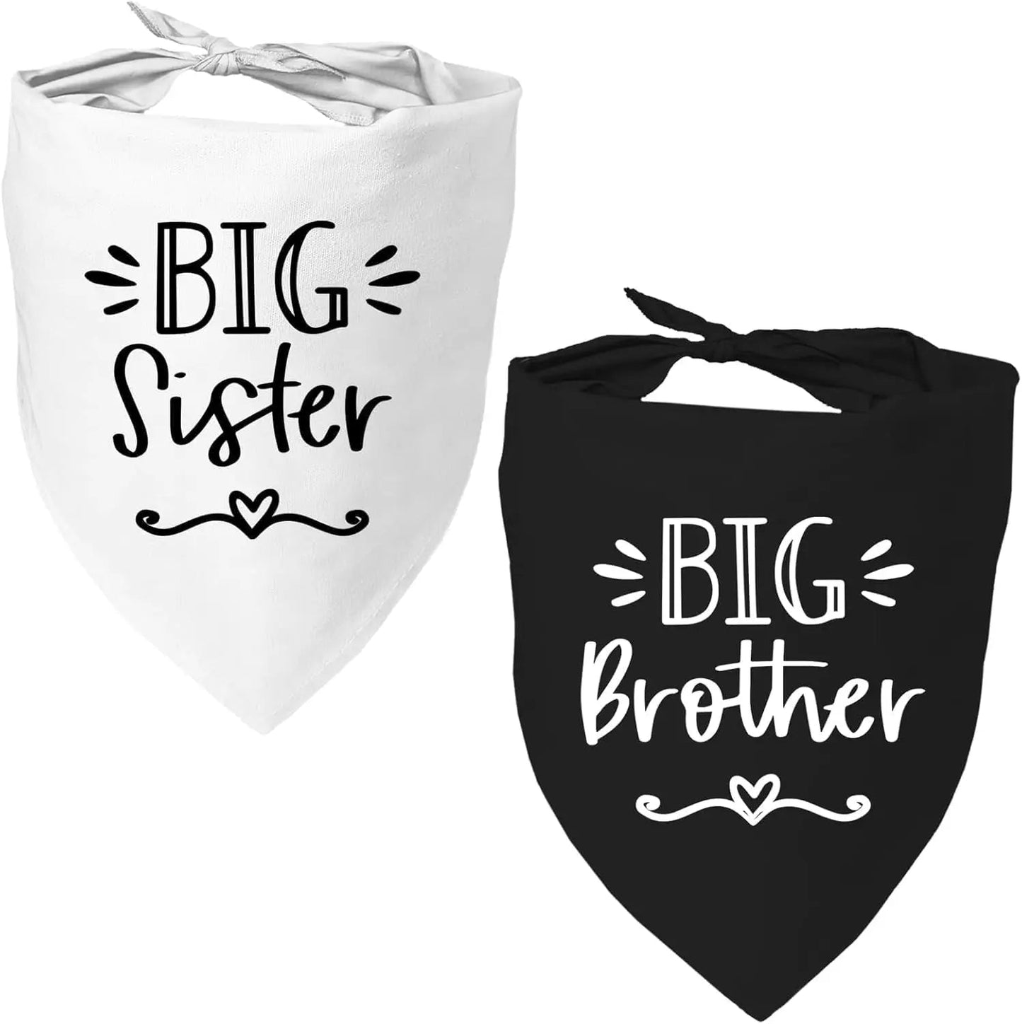 2 Pack Dog Pregnancy Announcement Bandanas Blue Pink Gender Reveal
