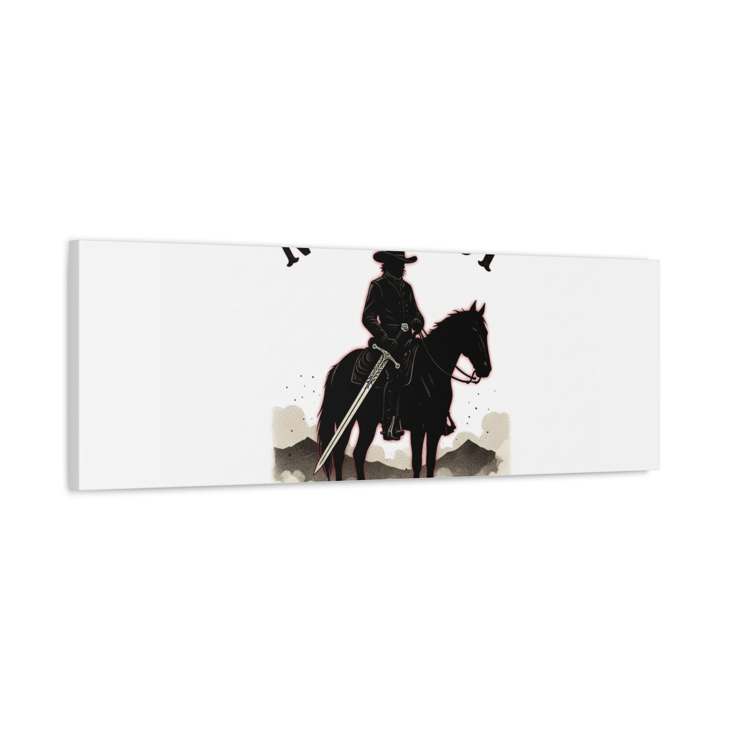 No Mercy Cowboy Skull Canvas | western skull art, gothic Americana