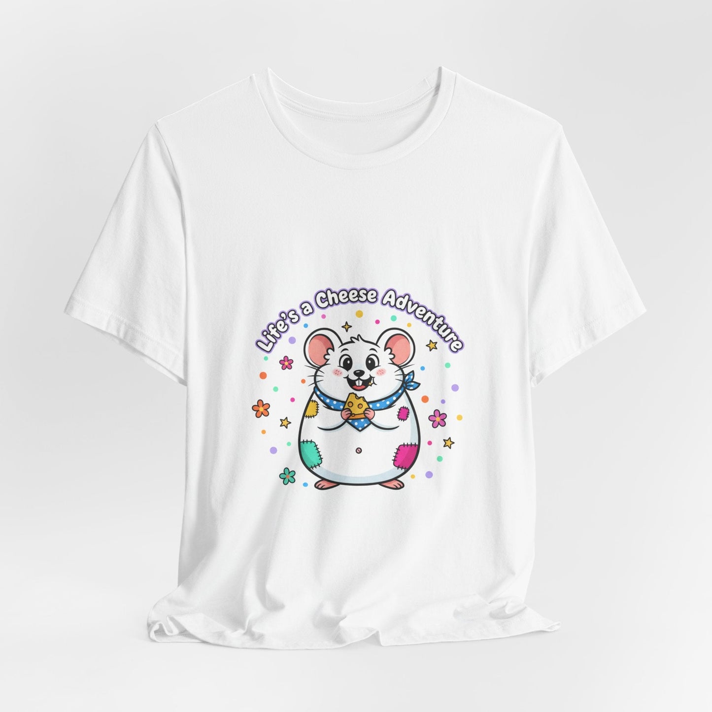 Cheese Adventure Mouse Tee | Rodent-core, quirky animal design