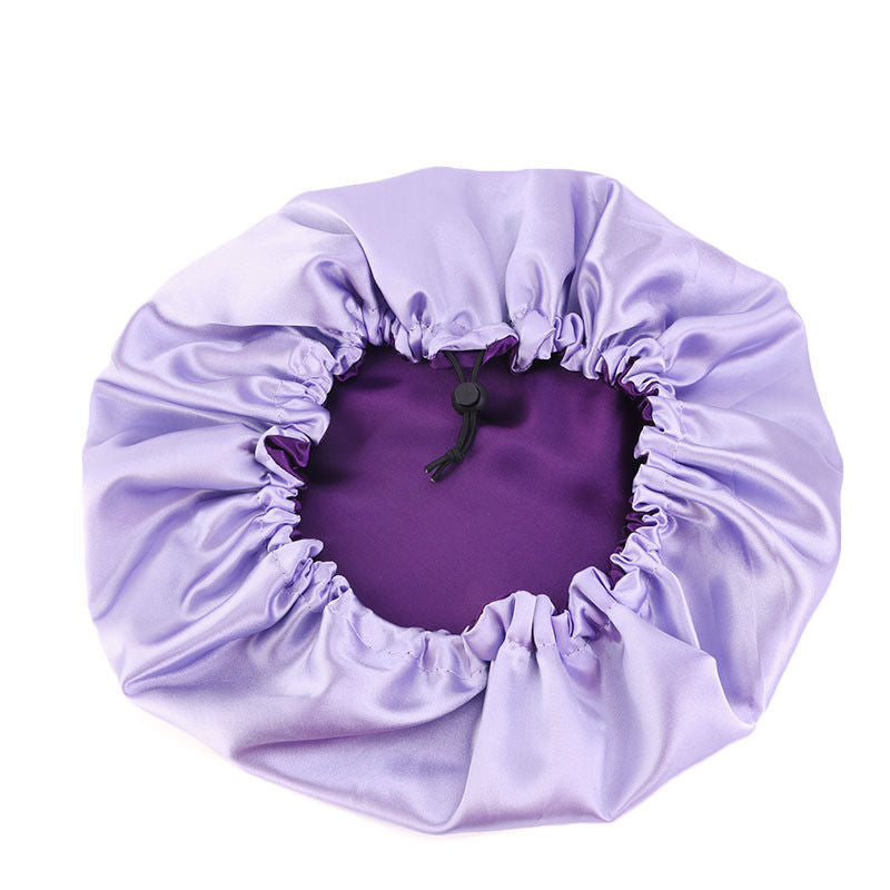 Double color lace night hat