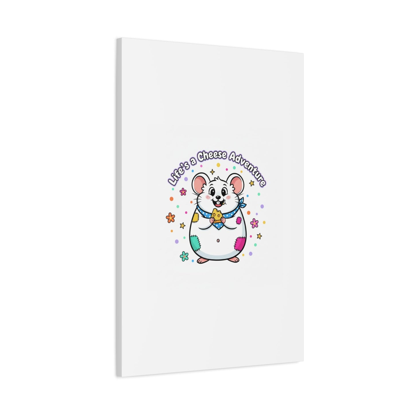 Life's a Cheese Adventure Canvas | Rodent-Core rat art print