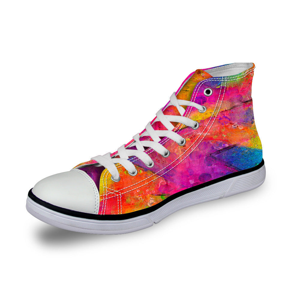 Colorful corrugated canvas shoes