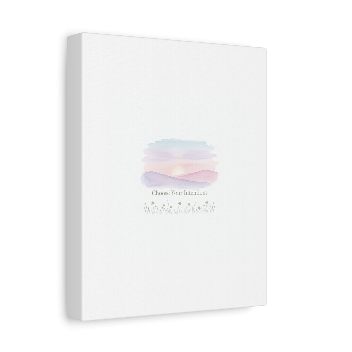Choose Your Intentions Canvas, soft wellness poster, pastel gradient mindfulness art