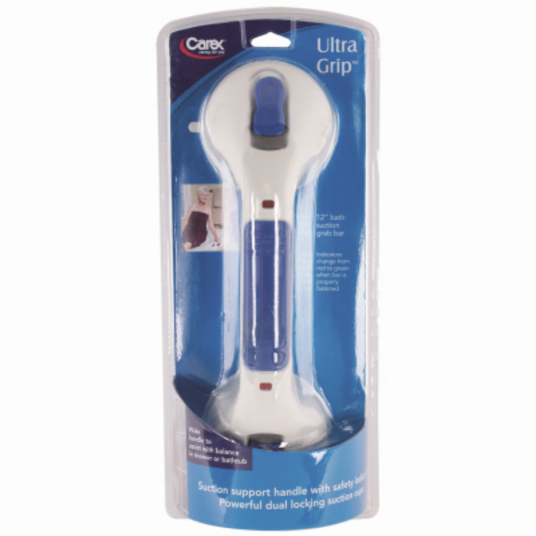 Carex Ultra Grip Suction Bath Grab Bar White (12 inch)