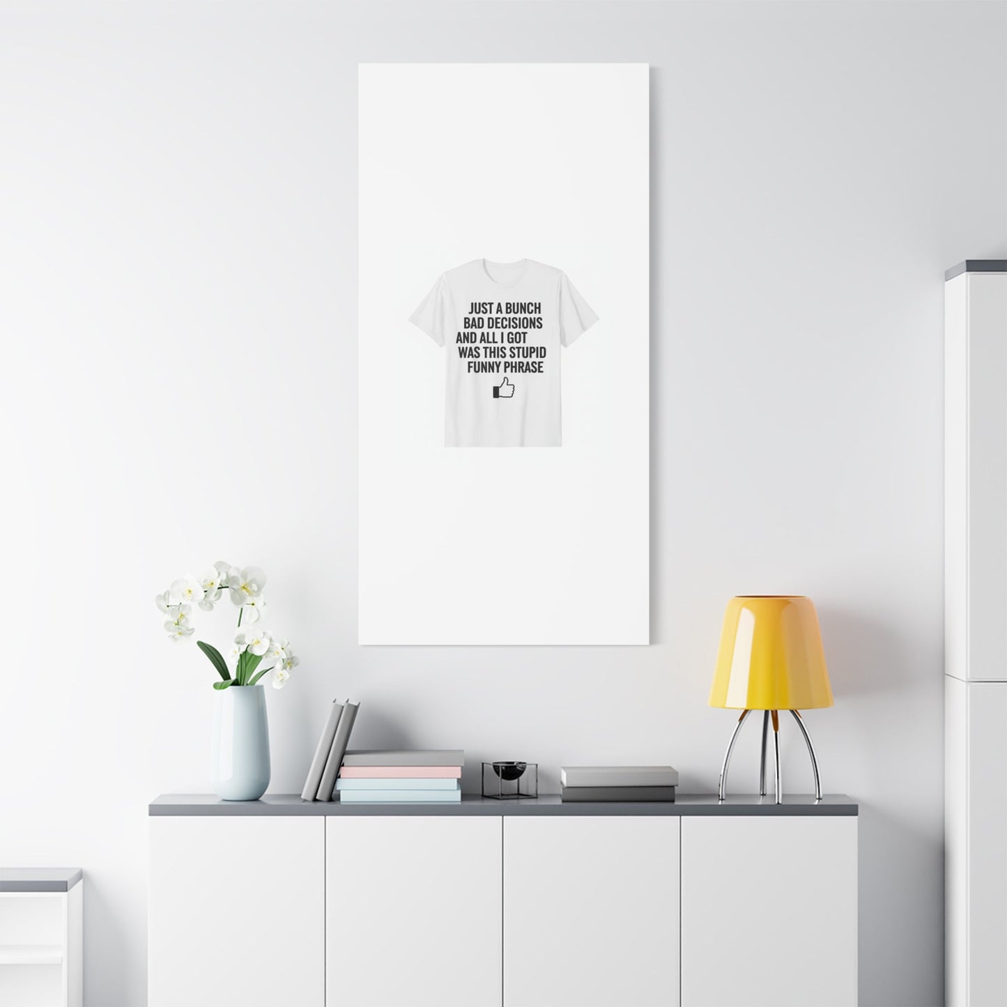 self-deprecating quote Canvas | sarcastic introvert wall art, anxiety humor
