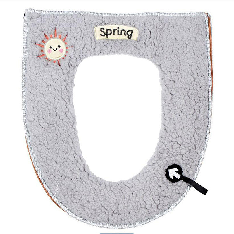 Household Toilet Washer Winter Plush Toilet Cover