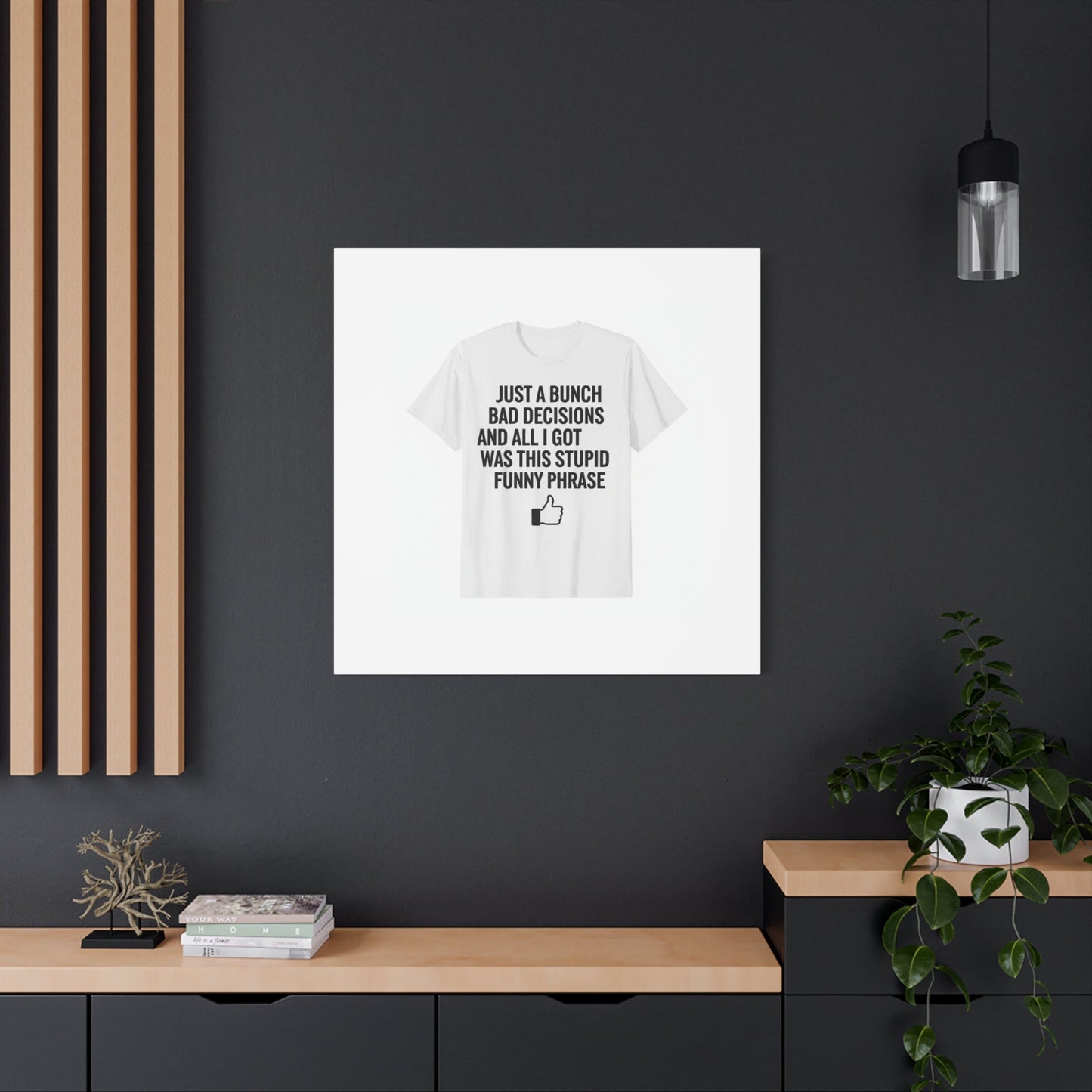 self-deprecating quote Canvas | sarcastic introvert wall art, anxiety humor