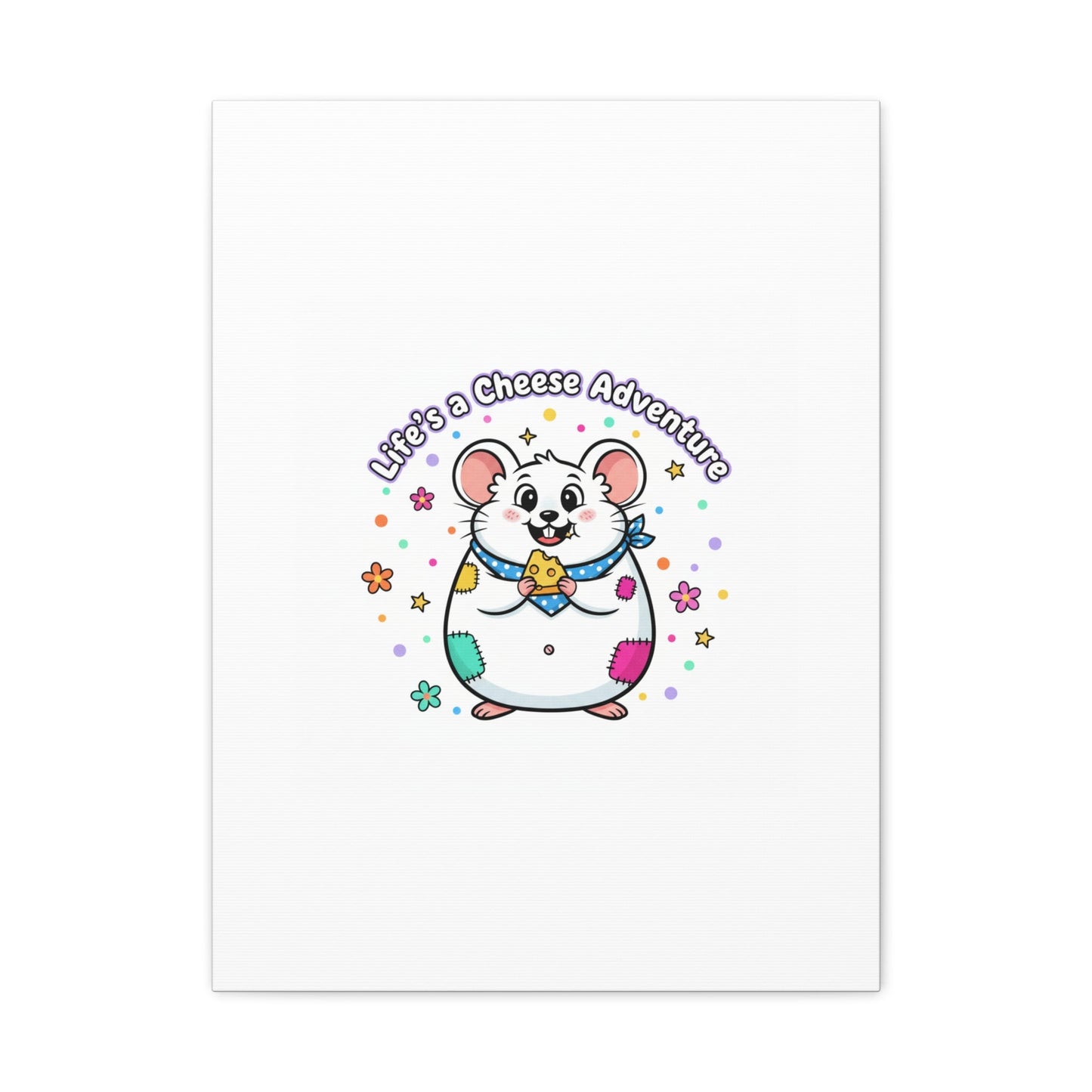 Life's a Cheese Adventure Canvas | Rodent-Core rat art print