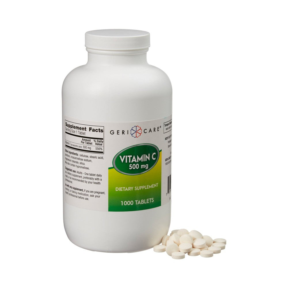 Geri-Care® Vitamin C 500 mg – Immune Support Supplement (1,000 Tablets)