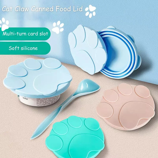 3 In 1 Reusable Pet Food Can Cover Silicone Dogs Cats Storage Tin Cap