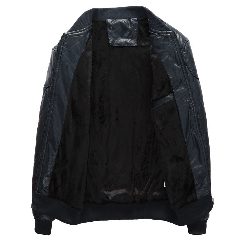 Men's winter plush suede jacket
