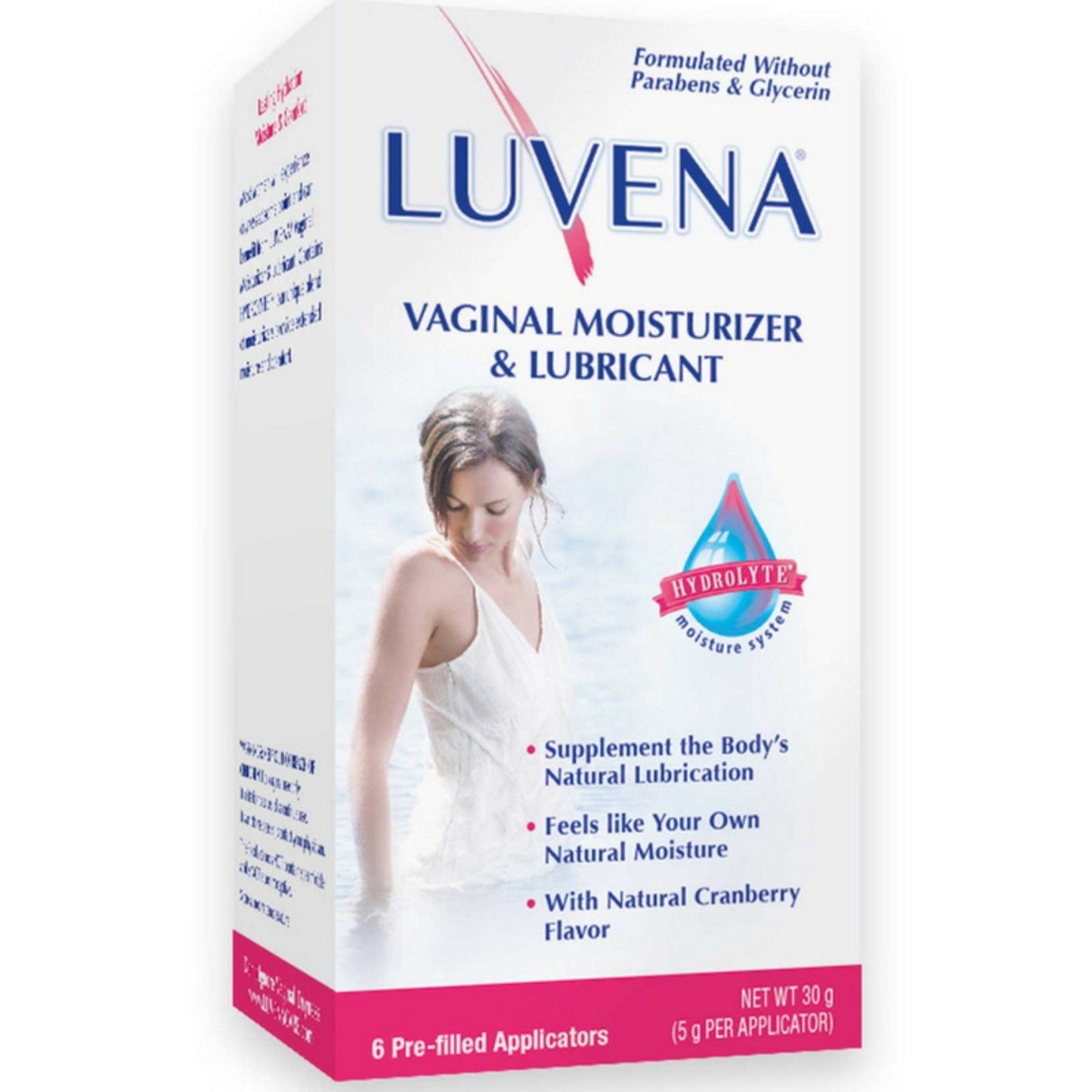 Luvena Prebiotic  Vaginal Moisturizer & Lubricant Pre-Filled Applicators 6Ct