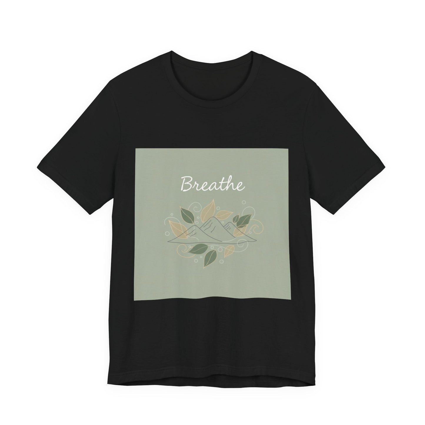 Breathe Leaf Line Tee | nature vibes, calming minimal
