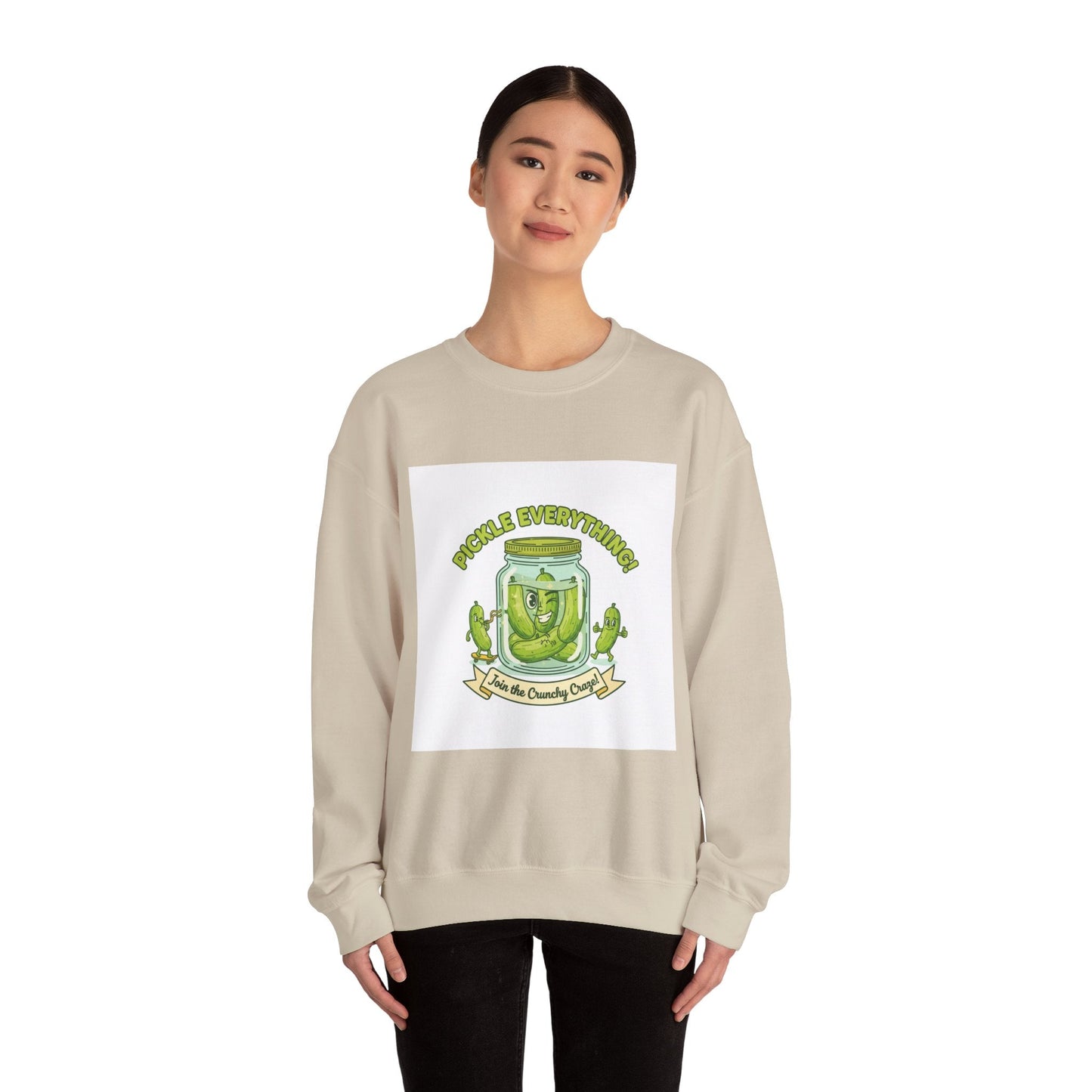 Pickle Everything jar crewneck | pickle lover sweatshirt, brine design
