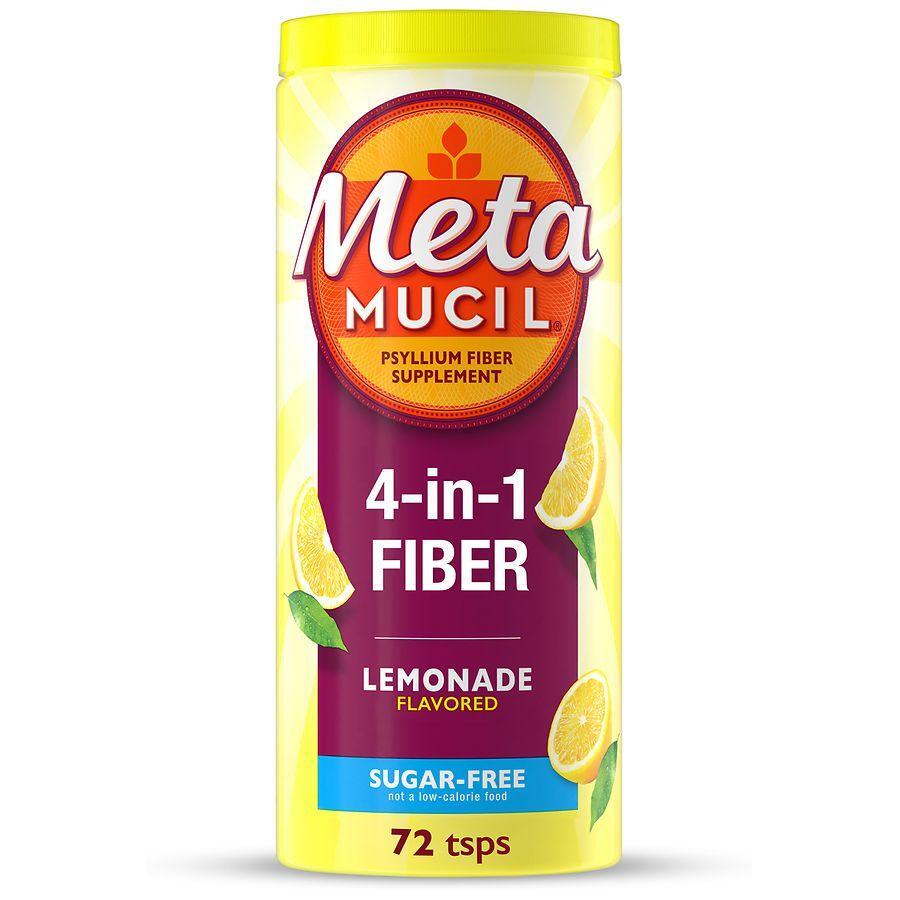 Metamucil Sugar-Free Fiber Supplement, Lemon Lime Flavor – 72 Dose Powder (418g)