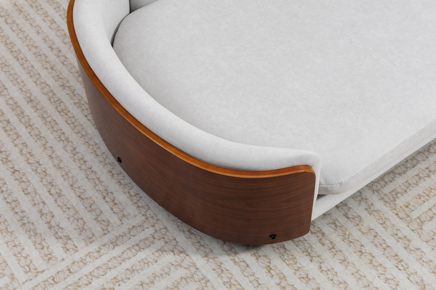 Scandinavian Style Elevated Dog Bed Pet Sofa with Solid Wood Legs and
