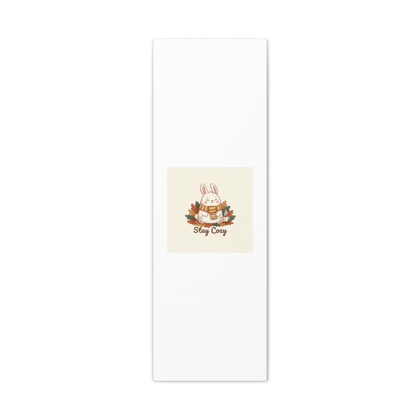 Cozy Bunny Illustration Canvas | Cute Critter Winter Forest Art