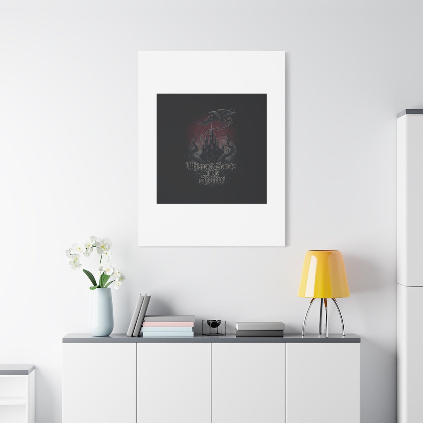 Whispered Secrets of the Shadows Castle Wall Art, Matte Canvas | Gothic Medieval Decor