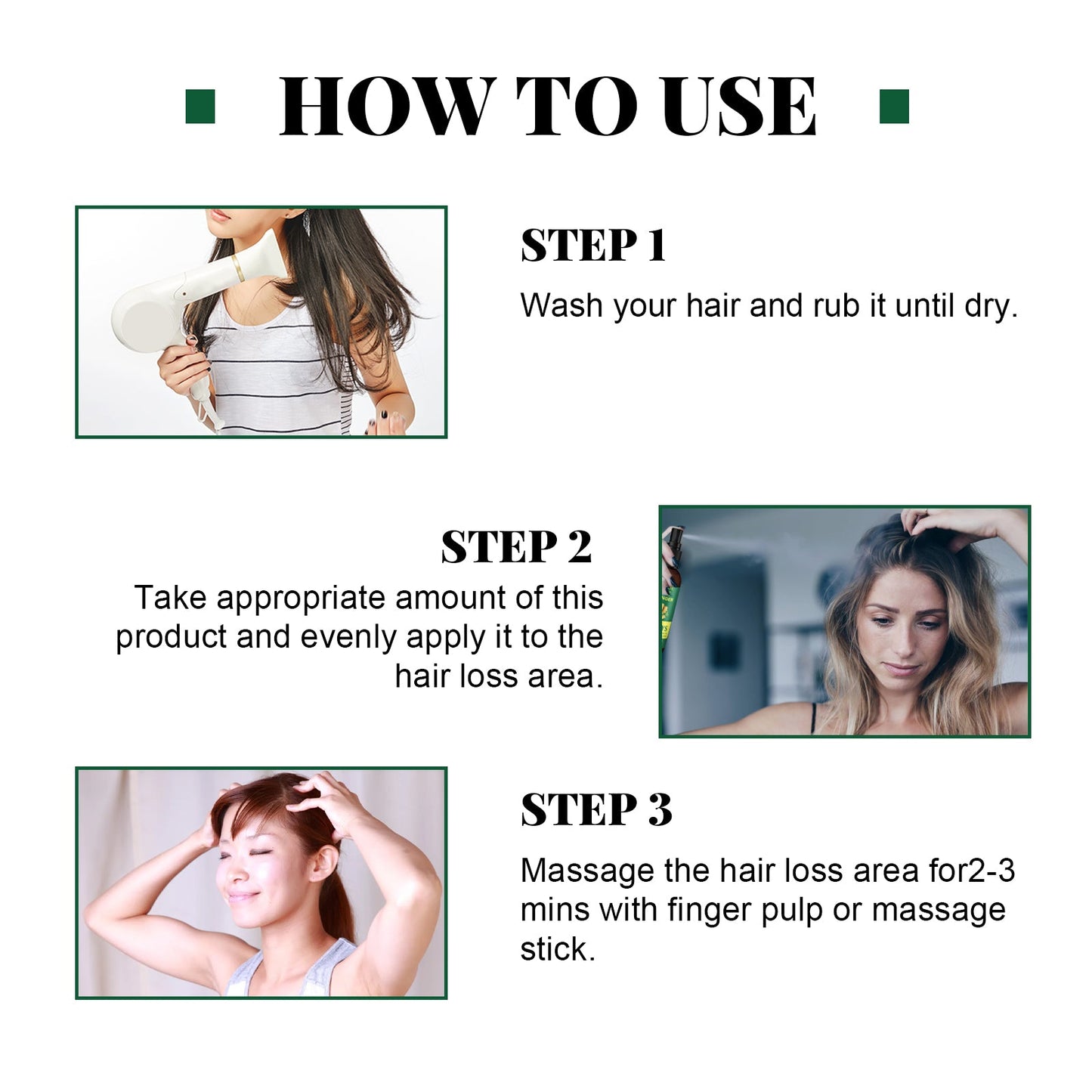 Ginger Hair Spray, Strengthens Hair, Massages Scalp And Restores Hair