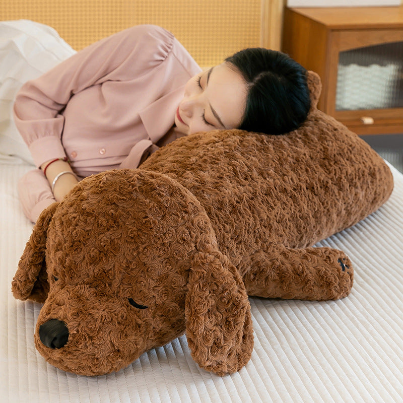 Poodle Doll Super Soft Long Pillow for Lying Dogs Bedside Pillow Doll