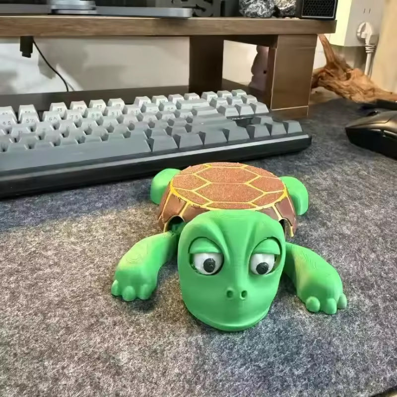3D - printed Panicked Turtle Coaster: Insulated, for stress relief, doubles as mug base decor