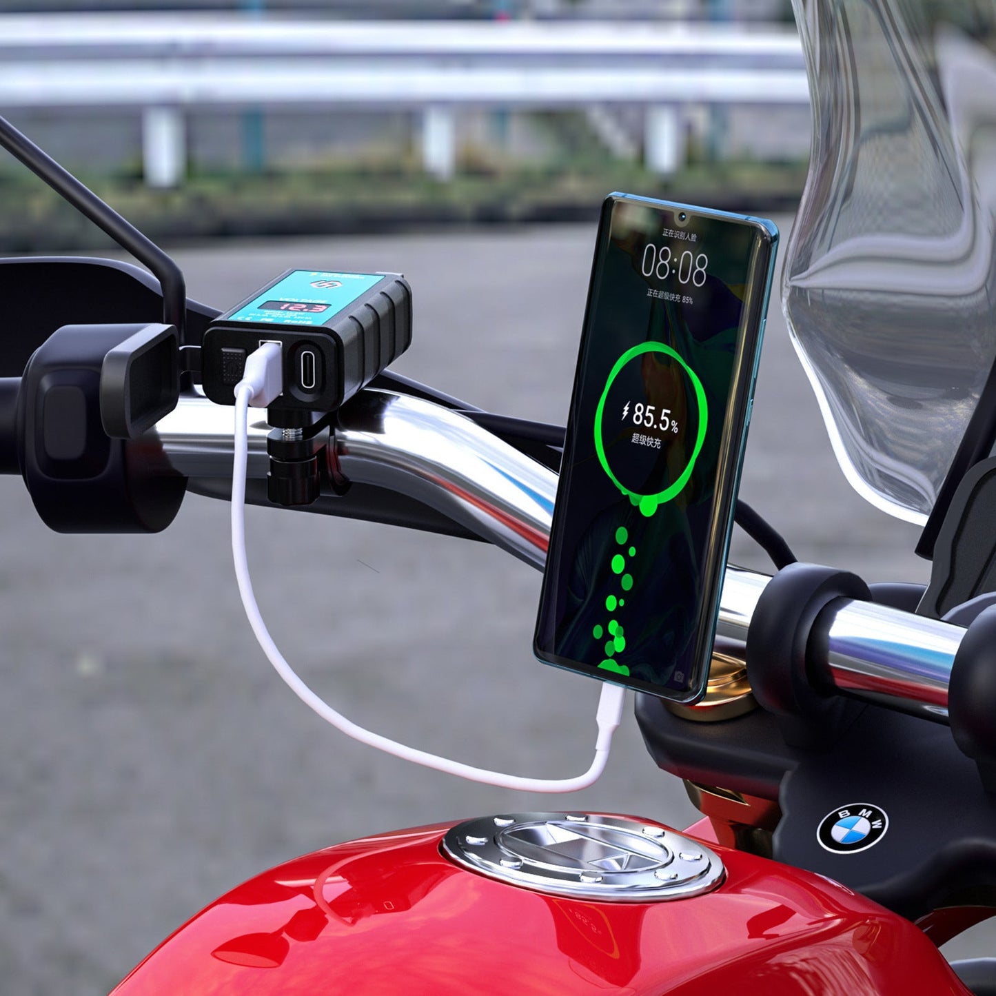 Electric Vehicle Square Fast Charge Single USB Charger