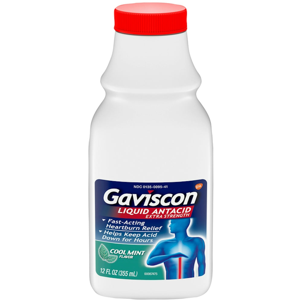 Gaviscon Antacid Extra Strength  Liquid Cool Mint 12 Oz