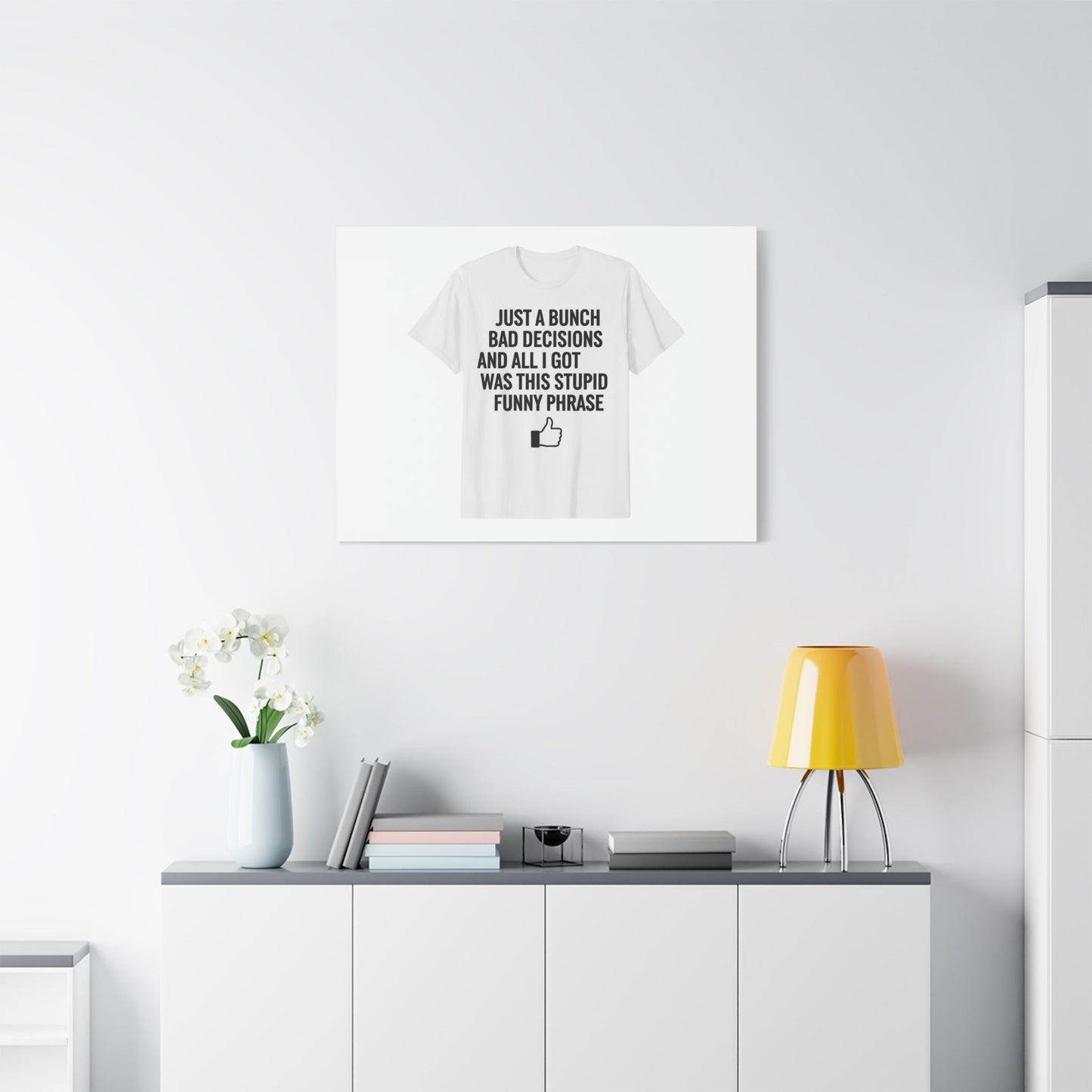 self-deprecating quote Canvas | sarcastic introvert wall art, anxiety humor