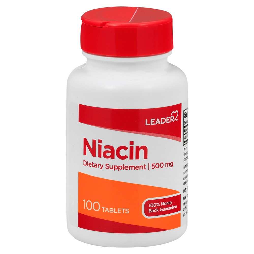 Leader Niacin 500 Mg Tablets 100Ct