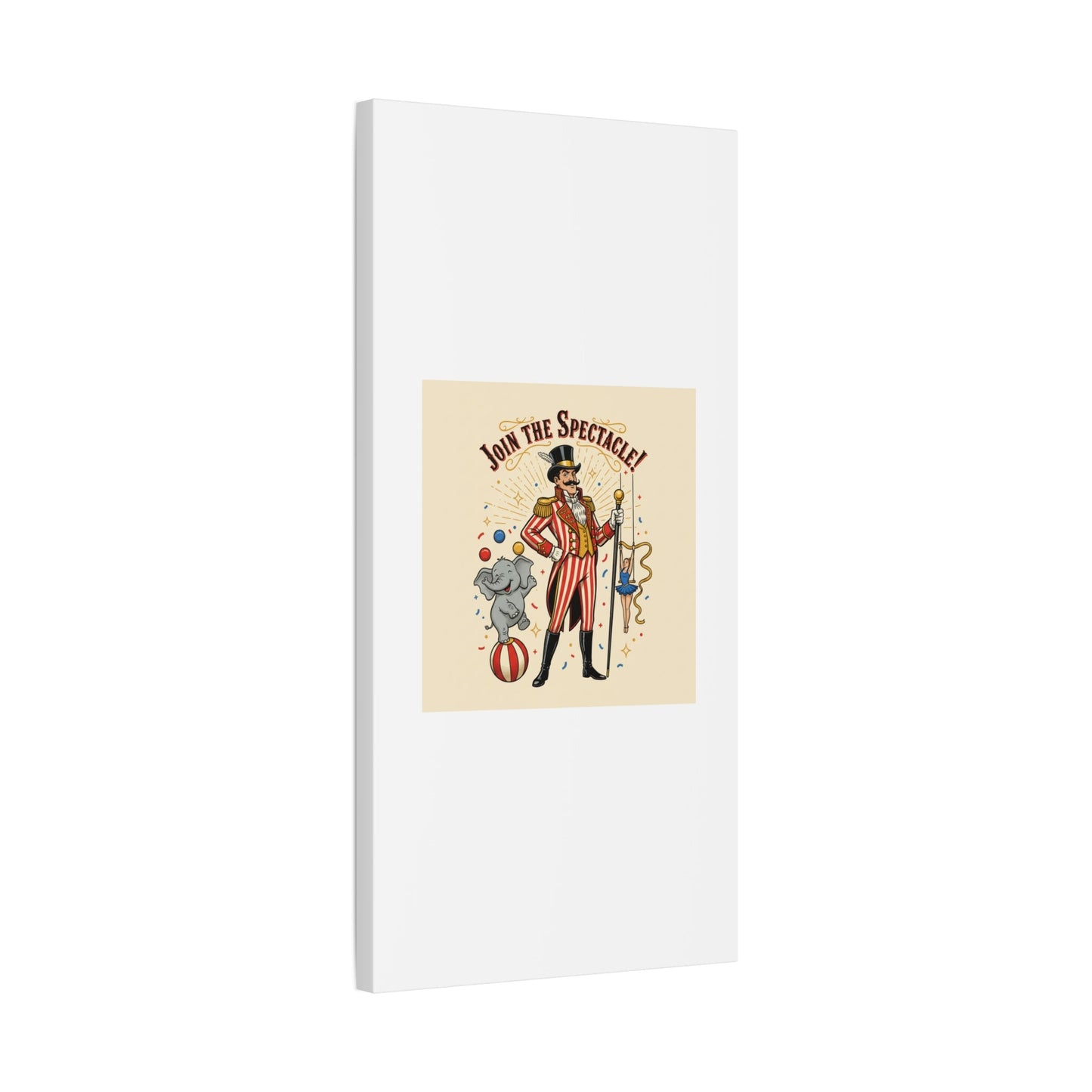 Join the Spectacle Circus Art Print | Matte Canvas, Stretched, Vintage Carnival Design